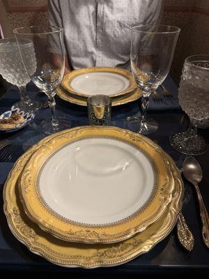 Ornate table setting