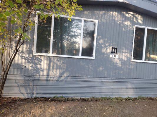 After we removed the boards from the home WE OWN AND CLEANED UP THE LOT  THAT WE  HAD BEEN IN FOR 35 YEARS