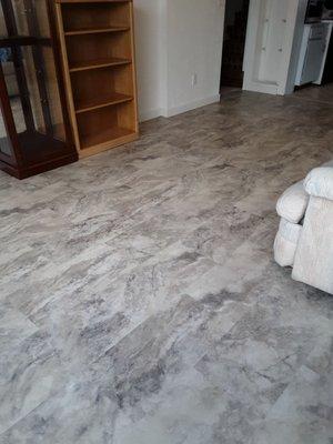 My new luxury vinyl stone look floor