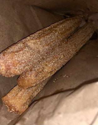 CHURROS: Delish & arrived deelicious warm in brown bag!