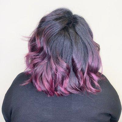 Root Touch-Up with Partial Highlights and Creative Color