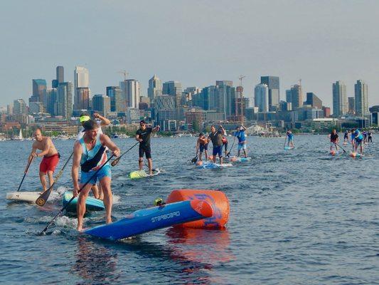 Weekly paddleboard races on Lake Union for intermediate and expert SUP'ers on Lake Union. Wednesday nights June 6 - Aug 1. 7:15pm start.