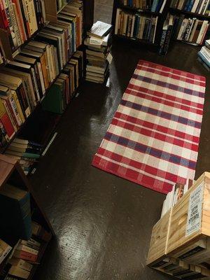 books and cute rug!