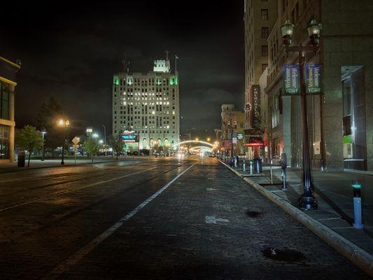 Churchill's on Saginaw Street at Night  © Picture Detroit ~ Christina Collie