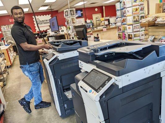 Friendly employees are standing by to help you with your full color or black and white copies and prints.