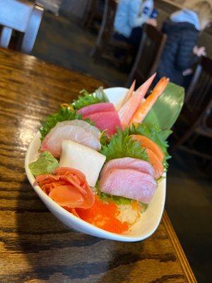 Chirashi! Came during lunch. Beautiful presentation.