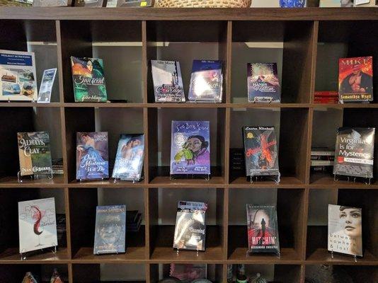 The Book Nook has all genres of books from 15 local authors.