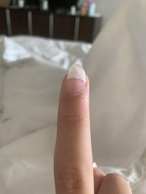 A horrible filed nail