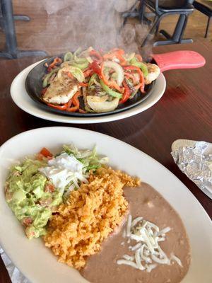 Seafood fajitas