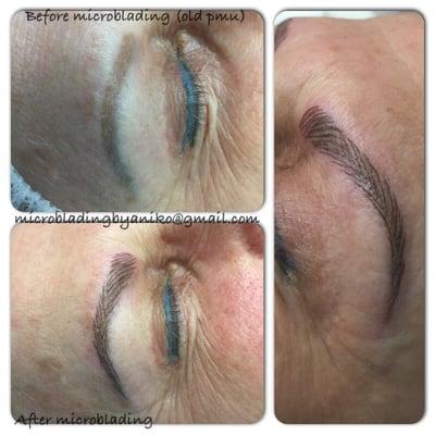 If you have an old permanent makeup, we can refresh it with microblading. The result is the most natural permanent brows,looks like realhair