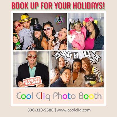 It holiday party planning season! Let's lock in your party today!!!! www.CoolCliq.com