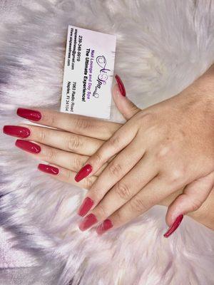 Flaunt your style with our stunning red manicure!  Visit AiSpa & Nails for nails that impress. #RedNailGlam