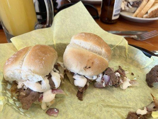 Prime rib sliders