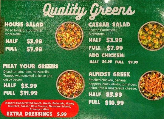 Stoner's Greens! (Salads) & Meaty Salads!