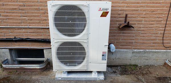 Clean install on the outdoor heat pump unit.