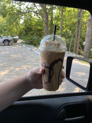 Peanut butter cup frappe