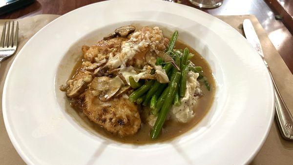 My favorite of the evening was the chicken marsala.