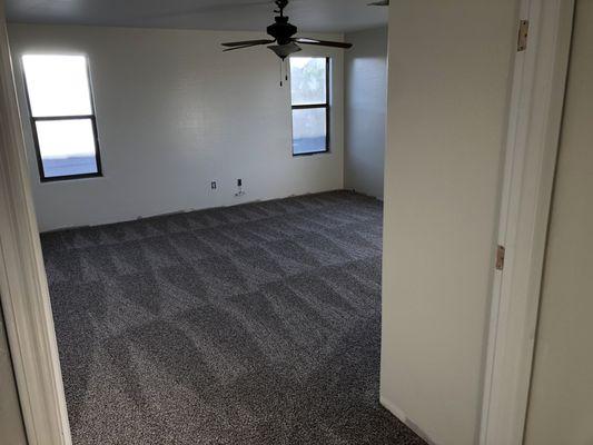 Master bedroom new carpet