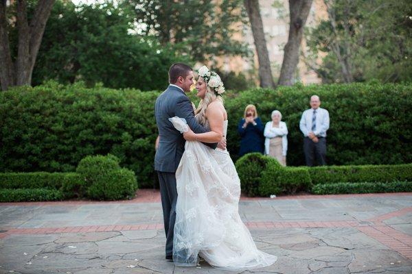 taken from left side of center garden during first dance