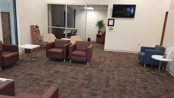 Awesome lounge area for customers.