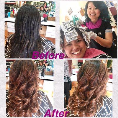 Juliet gorgeous Highlights ombré.. Thx Juliet , see you soon