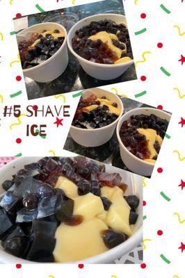 7-24-21 custard shave ice with coffee jelly and boba