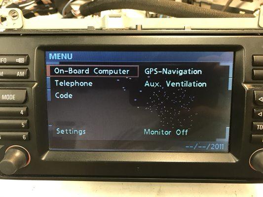 BMW E46 Navigation with a Bad LCD. Fixed this by changing out the LCD with a new one from SHARP.