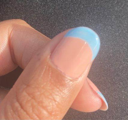 French Tip is See Through, not even opaque.