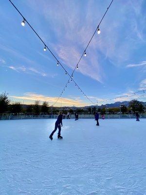 Rock Rink is huge compared to The Rink at The Cosmopolitan