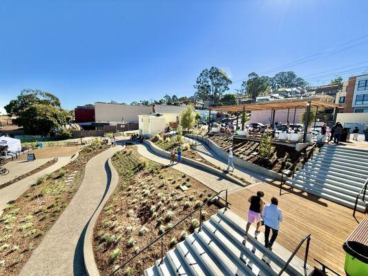 Terraced walkway