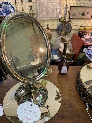 Antique silver mirror