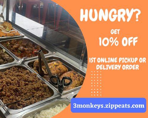 Hungry? Get 10% Off 1st Online Delivery or Pickup Order