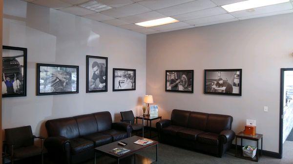 Hang out in the waiting room while your vehicle is getting an oil change, brake repair, wheel alignment, or any other repair.