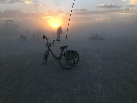 Electric trike goes to the Playa