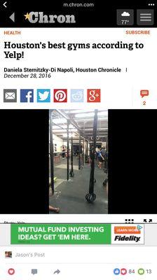 Named one of the best gyms in Houston