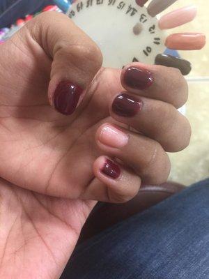 Worst manicure and gel polish job EVER!! My 10 year old daughter could have done a better job at home. $30 for this what a joke