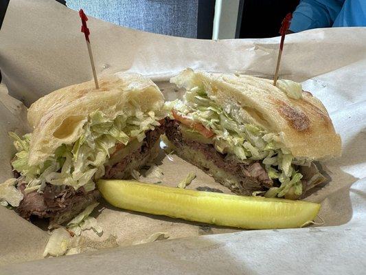 #16. London Broil Roast Beef, Swiss & Mushroom Sandwich.  So good!