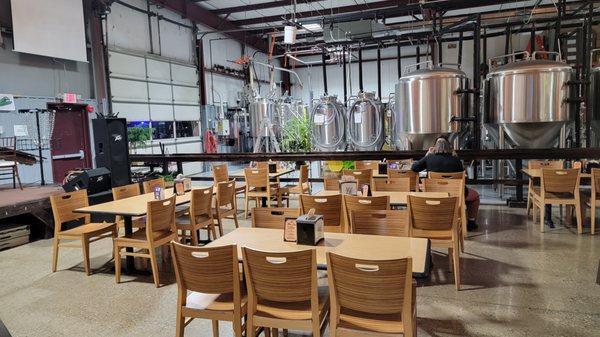 Back room in the brewery.