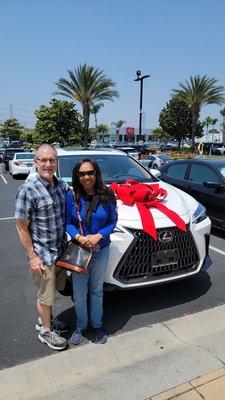 Happy South Coast Auto Broker customers with our new Lexus!