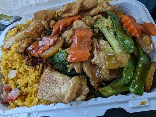 Hunan chicken lunch special