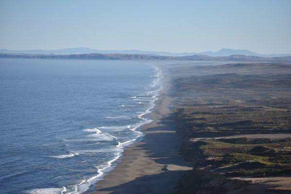 View at lighthouse parking lot