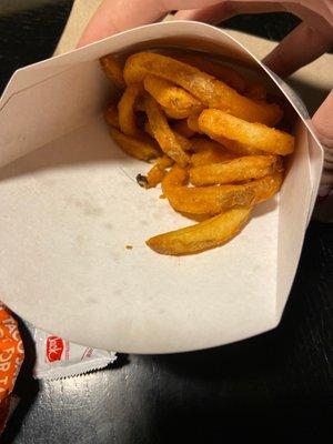 A hair in the curly fries we ordered