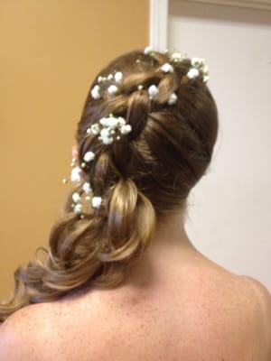 Back of  up do for wedding.