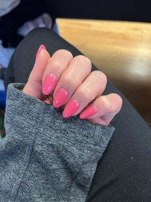 Gel X manicure pink