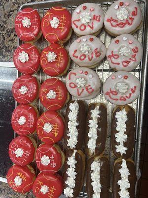 Superball, Donuts& Valentine donuts Is available in the store please order