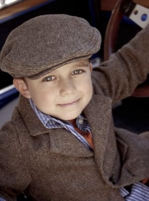 This is David sitting in a vintage Mini Cooper, awesome!