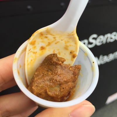 Lamb vindaloo sample, so dry!