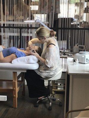 Mel, another aesthetician, has been been in the skincare business for over 10 years and used to work in Cherry Creek.