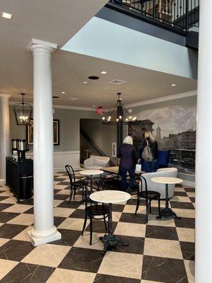 Downstairs eating area