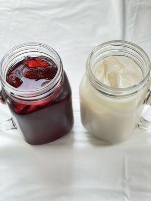 Agua Frescas
Jamaica (Hibiscus) and Horchata